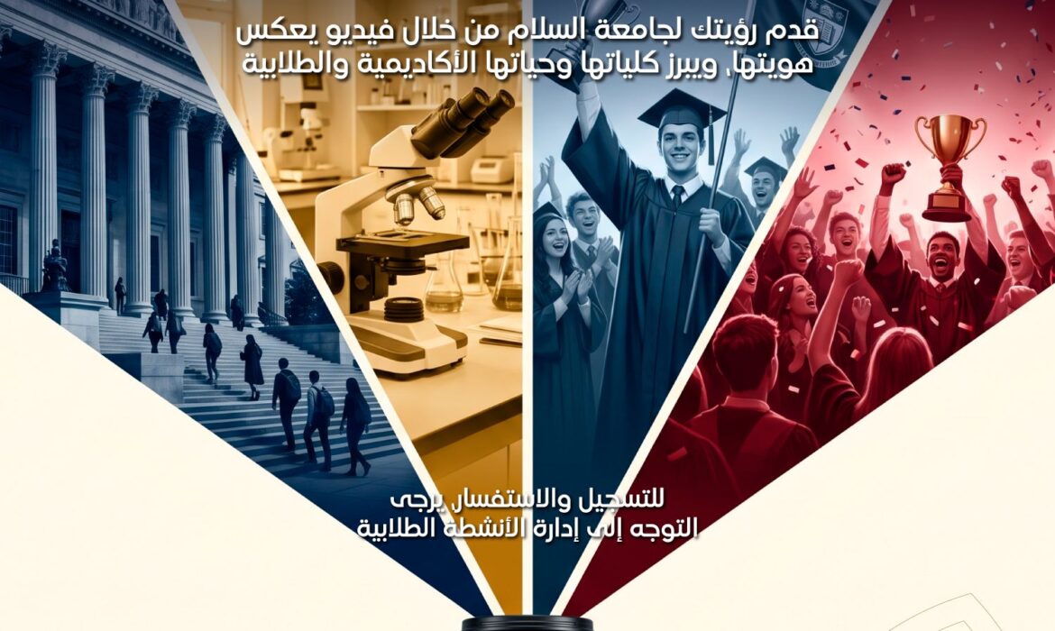 جامعة السلام تطلق مسابقة «جامعة السلام بعيون طلابها» لإنتاج أفضل فيديو ترويجي