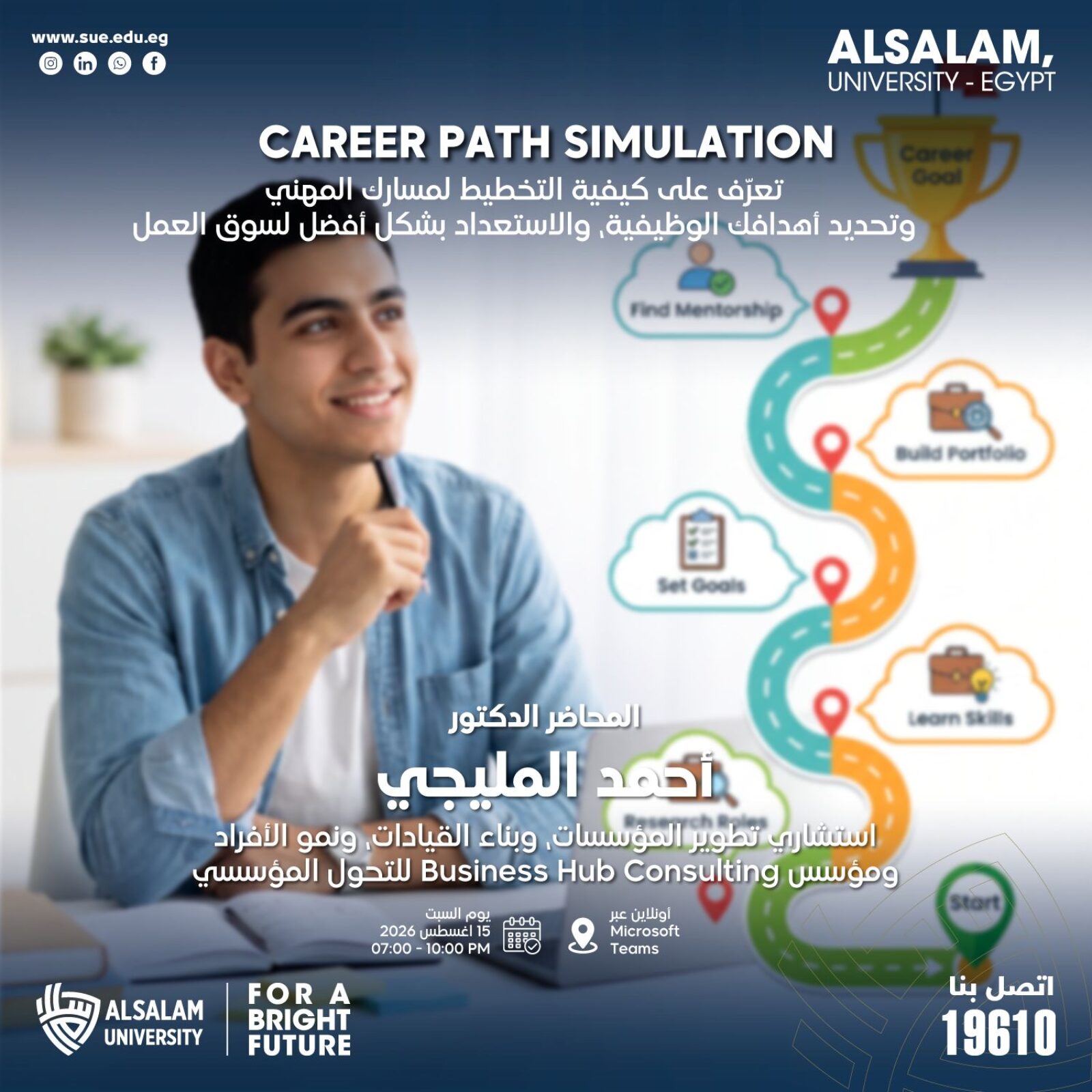 جامعة السلام تنظم دورة تدريبية بعنوان «Career Path Simulation» لمحاكاة المسار الوظيفي