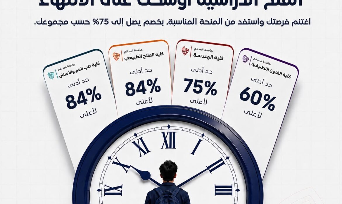 منح جامعة السلام للعام الجامعي 2026/2027.. التقديم يقترب من الانتهاء